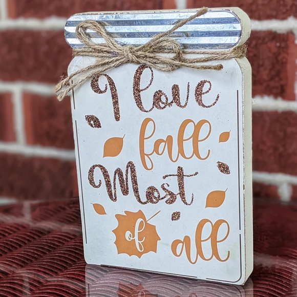 Adorable 🍁FALL🍁 Mason Jar Home Decor Accent - Picture 3 of 14